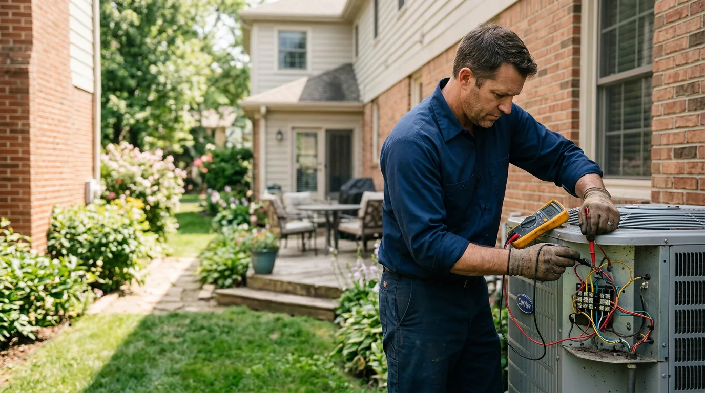 HVAC technician working near Polo, IL